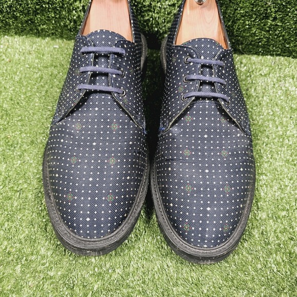 Dr.‎ Martens 1461 Navy Blue Polka Dot Casual Shoes Made in England Mens Size 11 - Picture 2 of 11